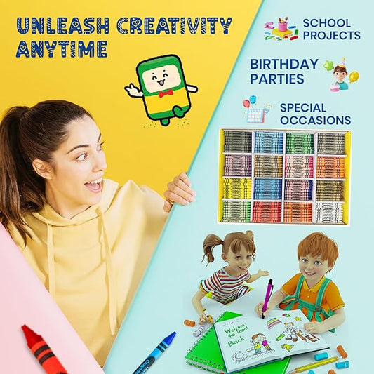 wrapped Bulk Crayons Classpack (800 Regular Size wrapped, 50 each of 16 colors), Bulk School Supplies for Teachers, Kids Crayons, Arts & Crafts Classroom Supplies