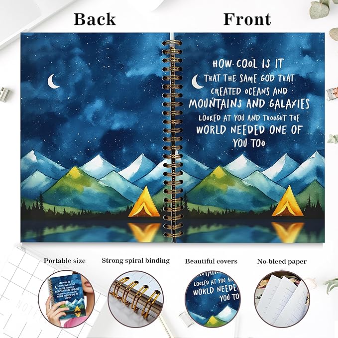 YOU FOUND ME Bible Journal, A5 Spiral Christian Bible Journal Notebook, How Cool Is It That the Same God, Inspirational Bible Verse Gift for Women Men Birthday Christmas