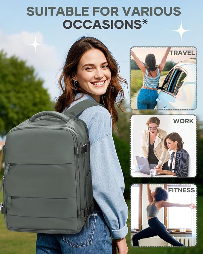 Large Travel Backpack for Women Airline Approved Carry on Backpack for Airplanes Mochila De Viaje Spirit Airlines Personal Item Bag 18x14x8 Personal Item Travel Bag Backpack for Traveling on Airplane