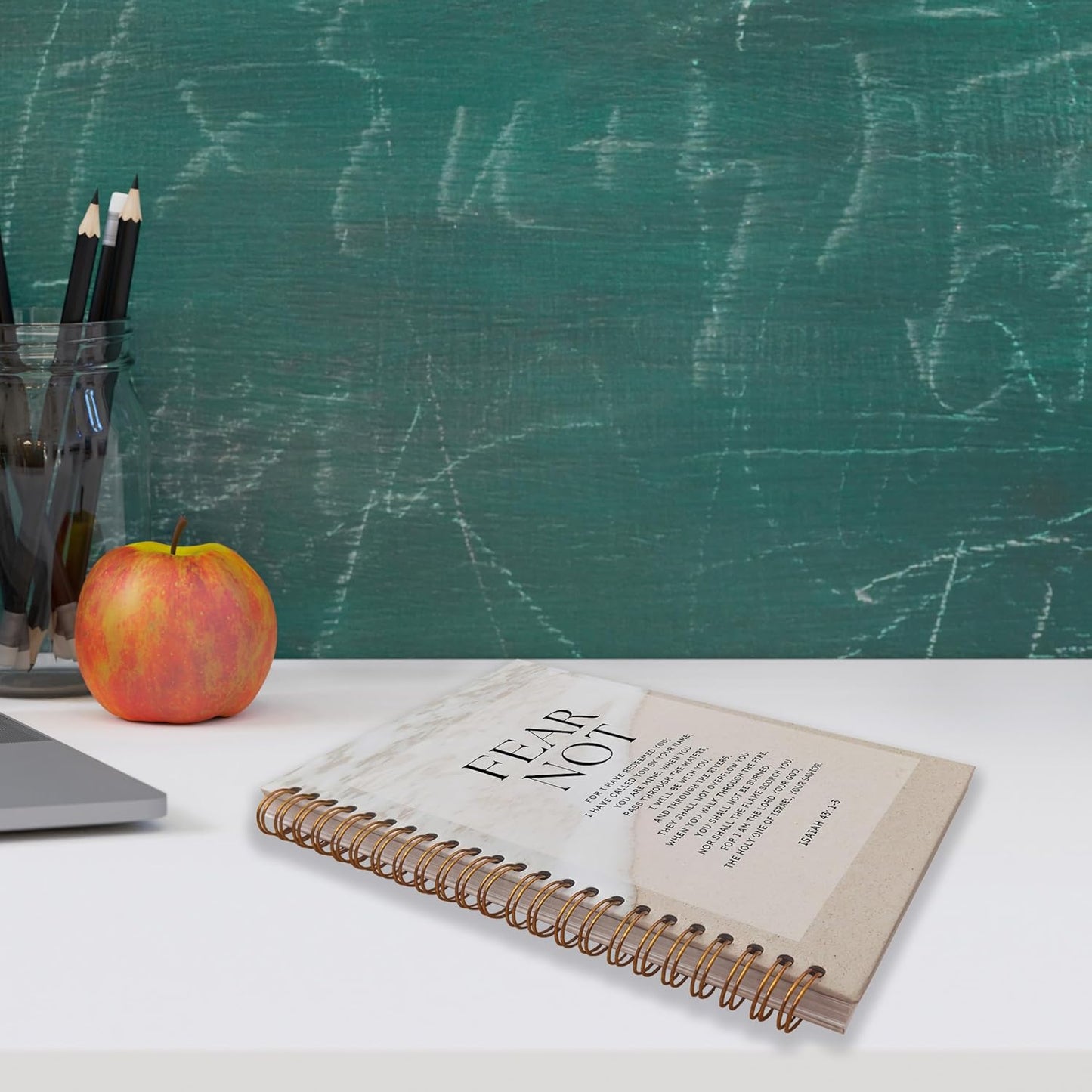 VNWEK Bible Christian Notebook Journal - Bible Journaling Notebook, Christian Gifts for Women Men Faith, Notebook Spiral Bound with, Isaiah 43 1-3 Writing Pads