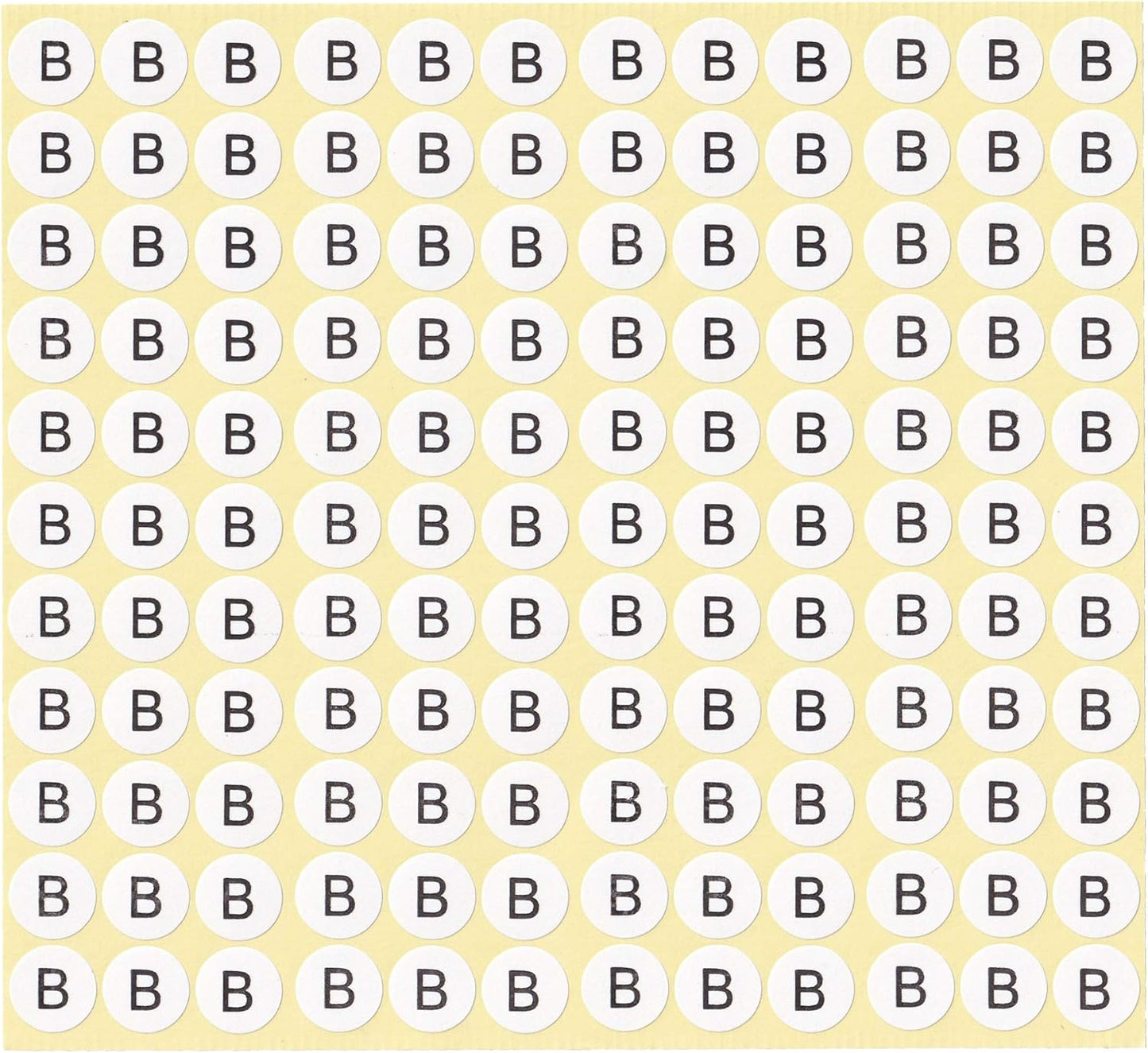 dealzEpic - Alphabet Stickers of The Letter B - Small Round Paper Self-Adhesive Peel and Stick Letter Labels - Set of 15 Sheets