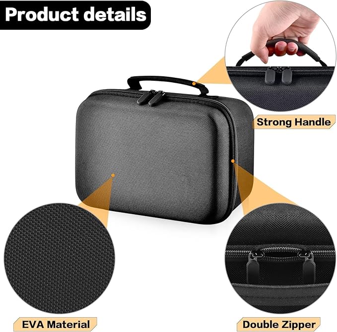 Case Compatible with Kodak Dock Plus/for Kodak Dock Premium Wi-Fi Portable 4x6” Instant Photo Printer. Bluetooth Photo Printing Holder for Adapter, Cartridge, Paper, Power Cord (Box Only) - Black