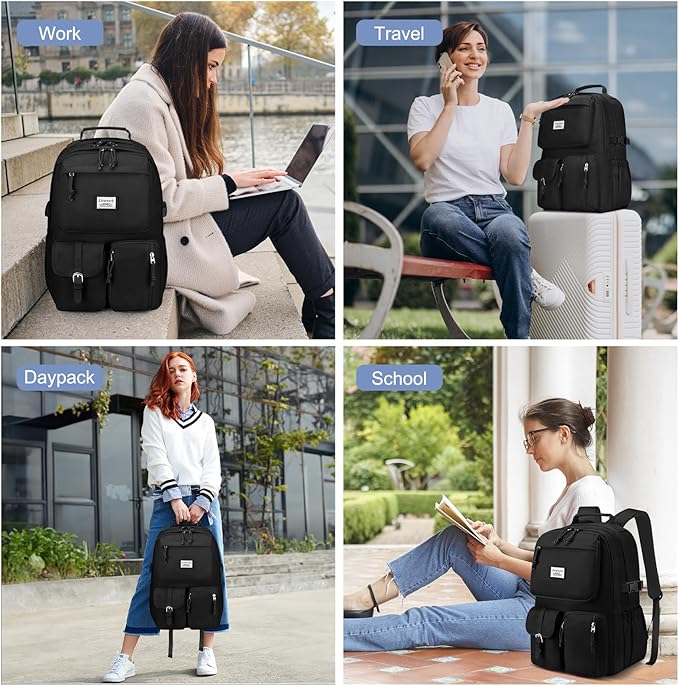 School Laptop Backpack for Girls Bookbag: Large Capacity Elementary Middle High School Book Bag 15.6 Inch Casual College Backpacks Waterproof Travel Back Pack Student Bookbags for Teen Kids Boys Women