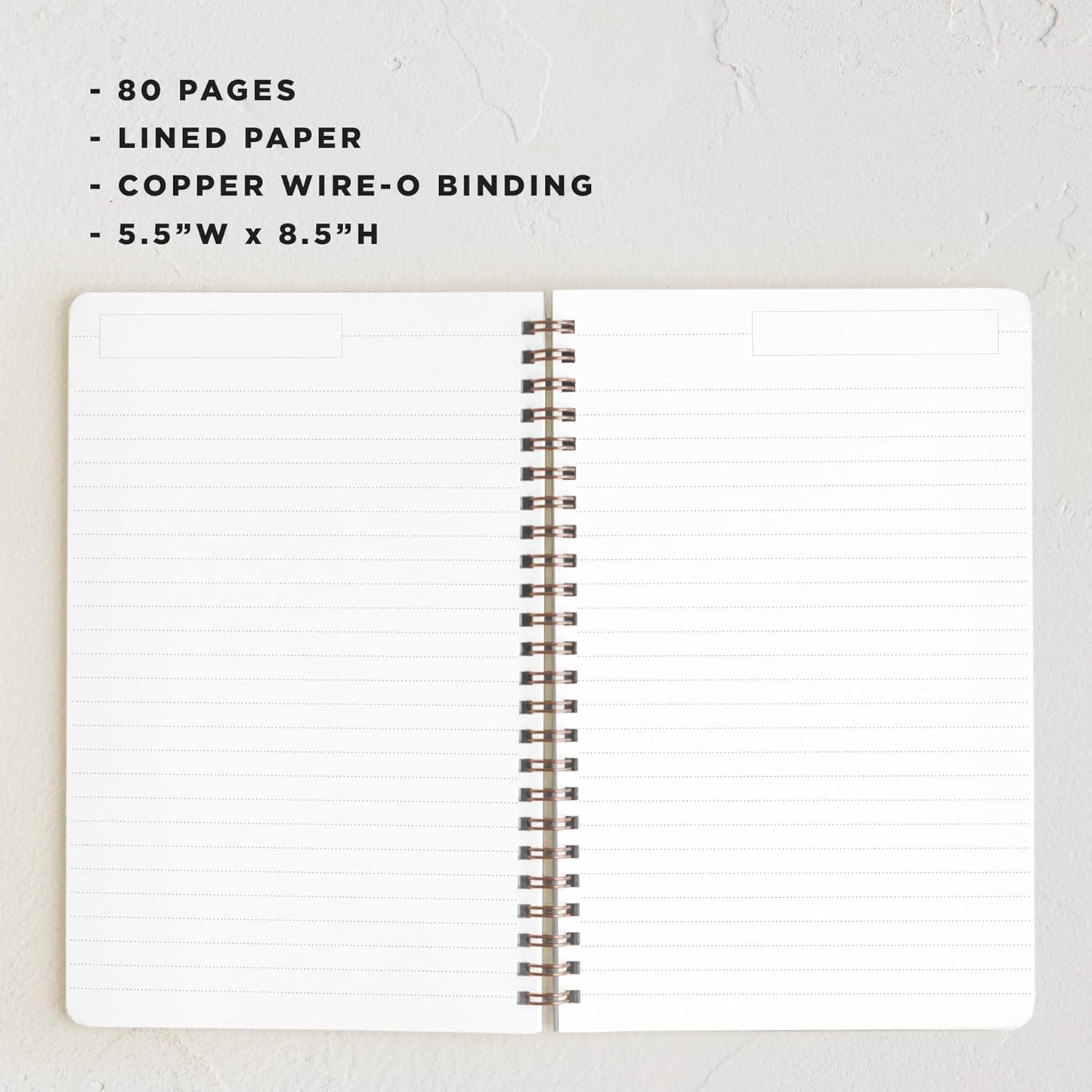 Minted Red Bow Notebook, Writing Journal for Notes & Journaling, Durable Acrylic Free Cover, Modern, Colorful & Simple Spiral Bound Journal Notebook with 80 Lined Pages, 5.5" x 8.5"