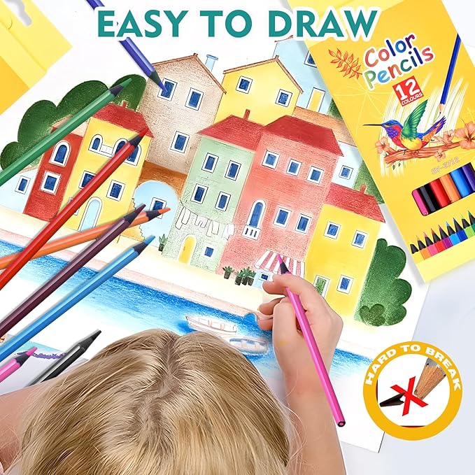 Colored Pencils Bulk,48 Count Colored Pencils for Kids, 4Packs 12 Colors, Back to School Supplies For Teachers,Back to School Supplies, Classroom Prizes