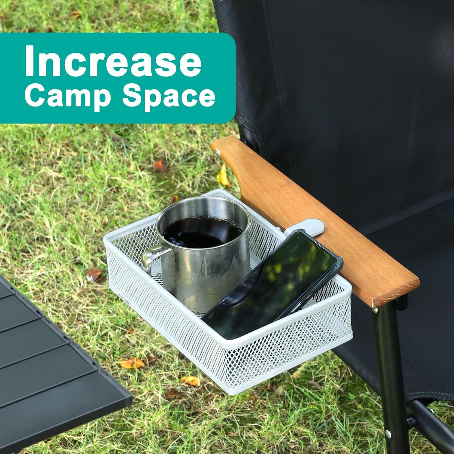 Under Desk Drawer Organizer - Clamp-On Above or Below Desk Mesh Drawer for Office Accessories, Storage Tray, and Desktop Organizer (White - Small)