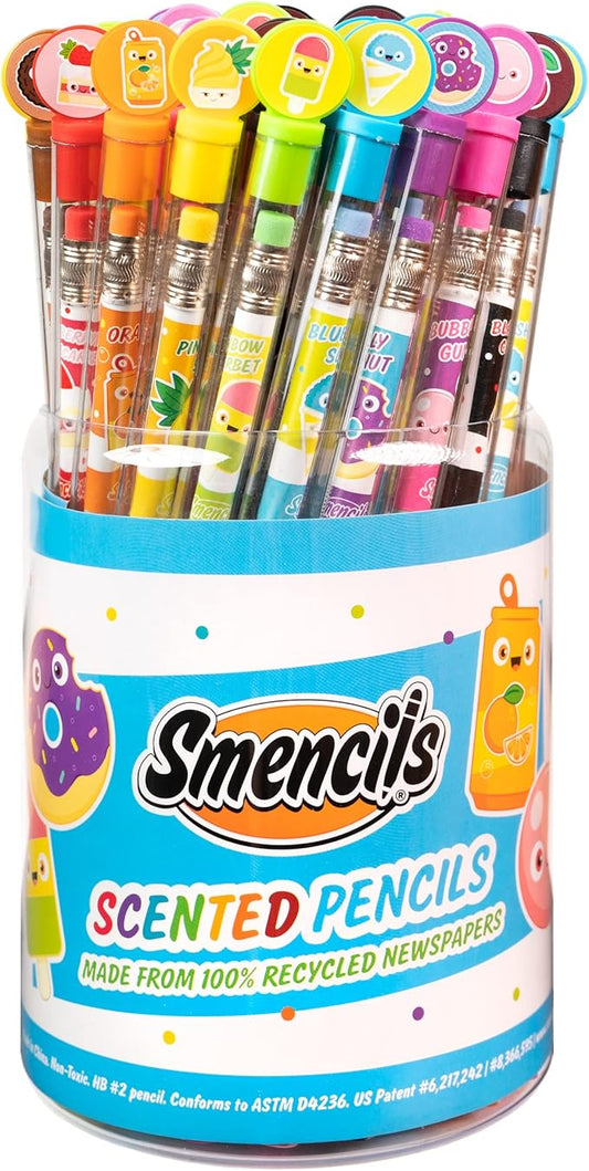 Graphite Smencils Cylinder - HB #2 Scented Pencils, 50 Count, Gifts for Kids, Party Favors, Classroom Rewards