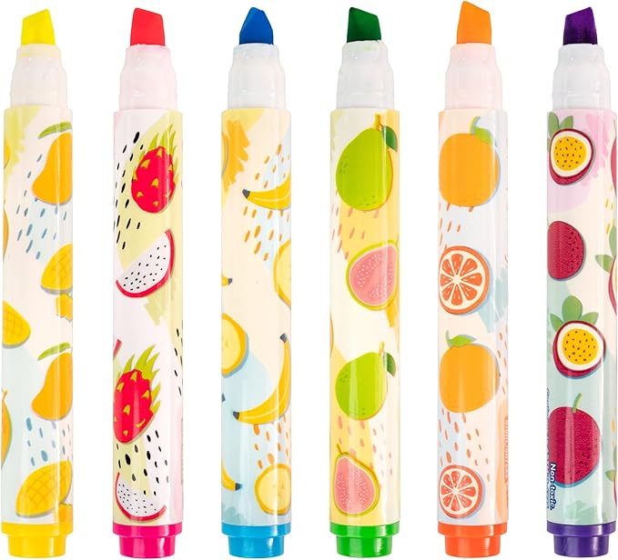 Smarkers - Washable Patented Gourmet Scented Highlighters, 6 Colors, Large Chisel Tip, 12 Count