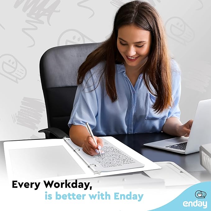 1 Inch 3 Ring Binder 1” Binder White Clear View Cover with 2 Inside Pockets, Colored School Supplies Office and Home Binders, 6 Pack – by Enday