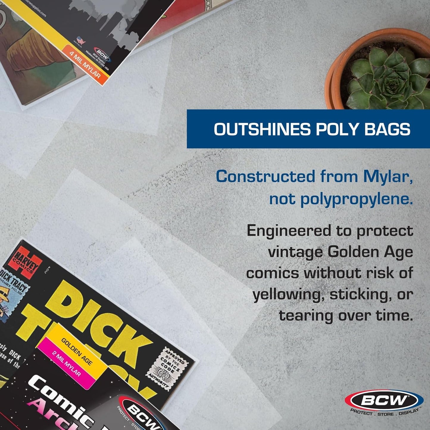 BCW 1-GOL-M2 Golden Comic Mylar Archivals - 2 Mil