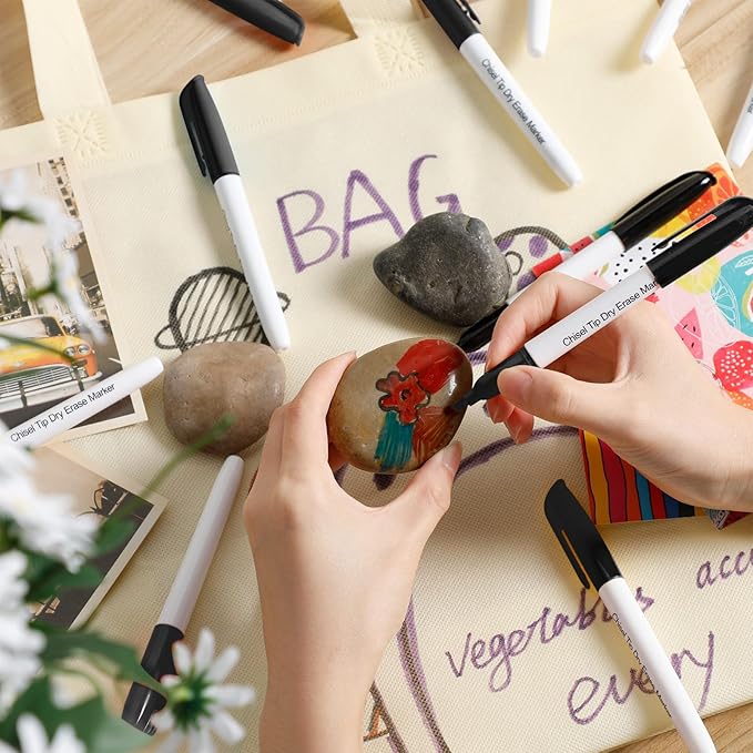 Sepamoon 240 Pack Dry Erase Markers Bulk Chisel Tip Whiteboard Markers Pens Low Odor for School Office Home(Black)