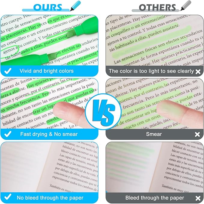 Duchong Highlighters, 30 Packs Green Highlighter Bright Colors Bulk, Chisel Tip Dry-Quickly No Bleed Highlighter Markers for Adults Kids, Office Classroom Must Have, School Supplies for Teachers