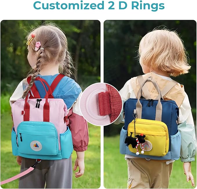 CLUCI Toddler Backpack, Multi Color, Unisex, 11 x 4.5 x 13 Inch, 1 Liter, Preschool Kindergarten School & Travel Backpack