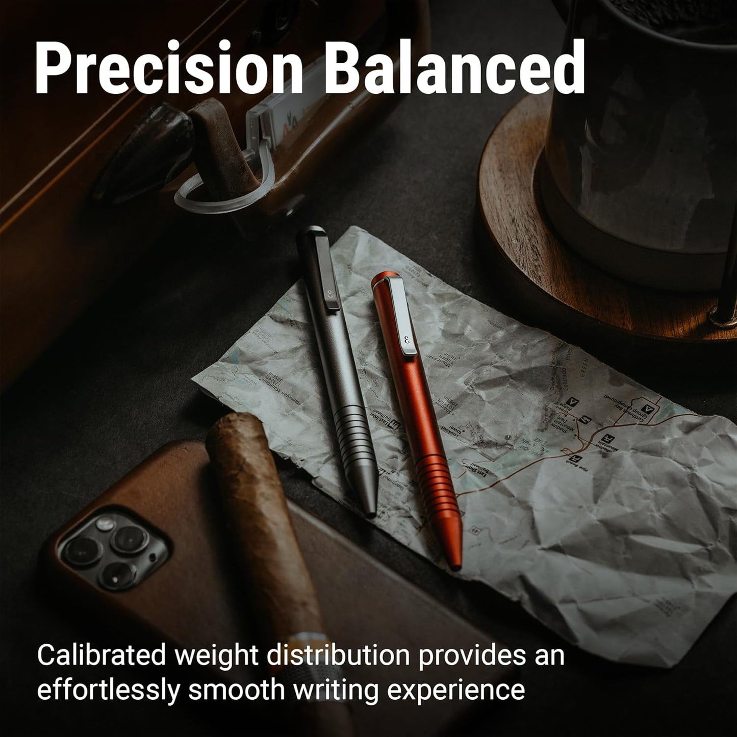 Everyman Grafton Mini Twist Refillable 0.7mm Ball Point Pen Crimson | Sleek Anodized Aluminum Pocket Pen with Grooved Grip | Smooth Writing EDC Ink Pen for Office, Travel, Work & Gifting