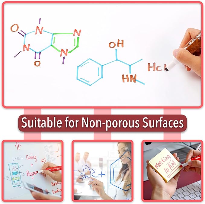 Mr. Pen- Dry Erase Markers, Low Odor Chisel Tip, 10 Pack, Assorted Colors, White Board Markers Dry Erase, Chisel Tip Markers, Whiteboard Markers, Dry Erase Pens, Back to School Supplies