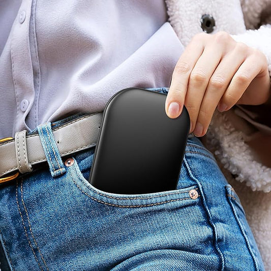 Benbilry Lighted Compact Travel Mirror with 3 Color Lights, 1X/3X Magnifying Ultra Slim Rechargeable Pocket Mirror for Purse, 2-Sided, Handheld, Folding, Portable, Black