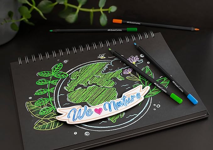 Faber-Castell Black Edition Colored Pencils, Classic 1 Count (Pack of 50)