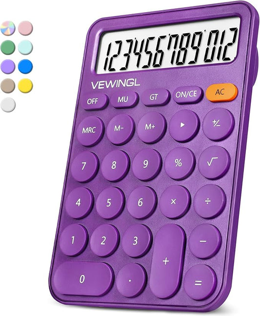 Standard Calculator 12 Digit,6.2 * 4.2in Desktop Large Display and Buttons,Calculator with Large LCD Display for Office,School, Home & Business Use,Automatic Sleep,15 °Tilt Screen