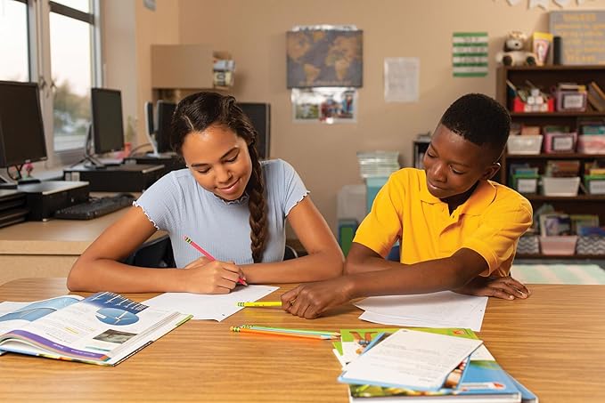 Ticonderoga Wood-Cased Pencils, Pre-Sharpened, #2 HB Soft, Neon Colors, 10 Count