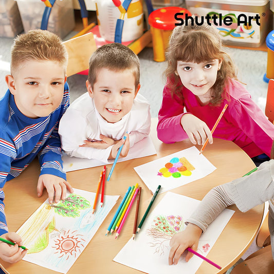 Shuttle Art Colored Pencils Bulk, 408 Pack Coloring Pencil Set Plus 20 Sharpeners, 12 Assorted Colors, Classroom Pack School Supplies