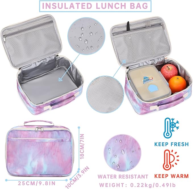 Lohol Galaxy Backpack for School Travel, Lightweight BookBag for Girls Kids