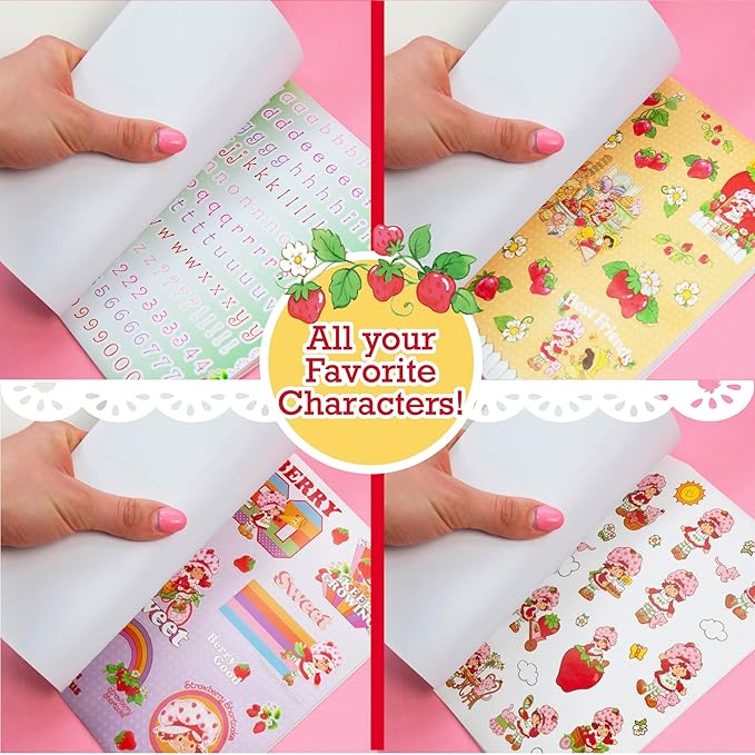 Horizon Group USA Strawberry Shortcake 1,000+ Sticker Book, Cute Stickers for Kids, Scrapbooking, Planning, Journaling, Water Bottles, Letter Stickers, and Gifts for 7-Year-Old Girls.