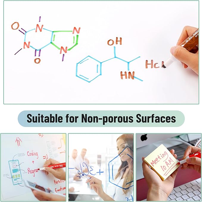 Mr. Pen- Dry Erase Markers Chisel Tip, Low Odor Chisel Tip, 16 Pack, Assorted Colors, White Board Markers Dry Erase Pens