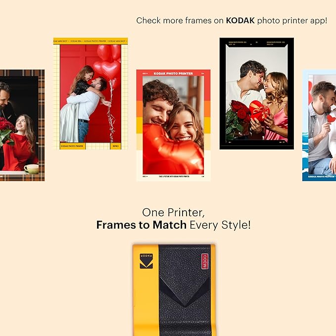 KODAK Mini 3 ERA 4PASS Portable Photo Printer (Black, Printer + Initial 8 Sheets + 60 Sheets)