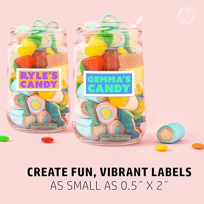 HP Sprocket Panorama Instant Portable Color Printer (White) 2” x .5”- 9” Zink Sticky-Backed Paper -Create Personalize Prints, Photobooth Strips, Labels & Custom Designs in The App