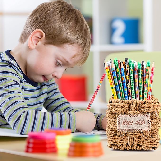 Kolewo4ever 100 Pieces Video Game Themed Pencils Assortment Cylinder Wood Pencils with Various Game Pattern Icons for Party Favors Birthday Party Supplies