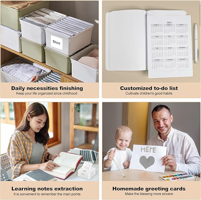 Print Pods Mini - Sticker Printer Portable Thermal Inkless Sticker Maker Machine Pocket Phone Instant Print for Study Graphics, Anatomical Diagrams, Photos