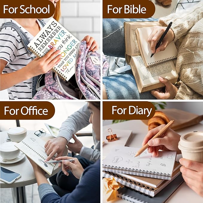 Inspirational Motivational Notebook Journal, Inspirational Gifts Spiral Notebook, You are Brave Motivational Notebooks Gifts for Women Men, Positive Gifts School Office Supplies, 6x8.2In