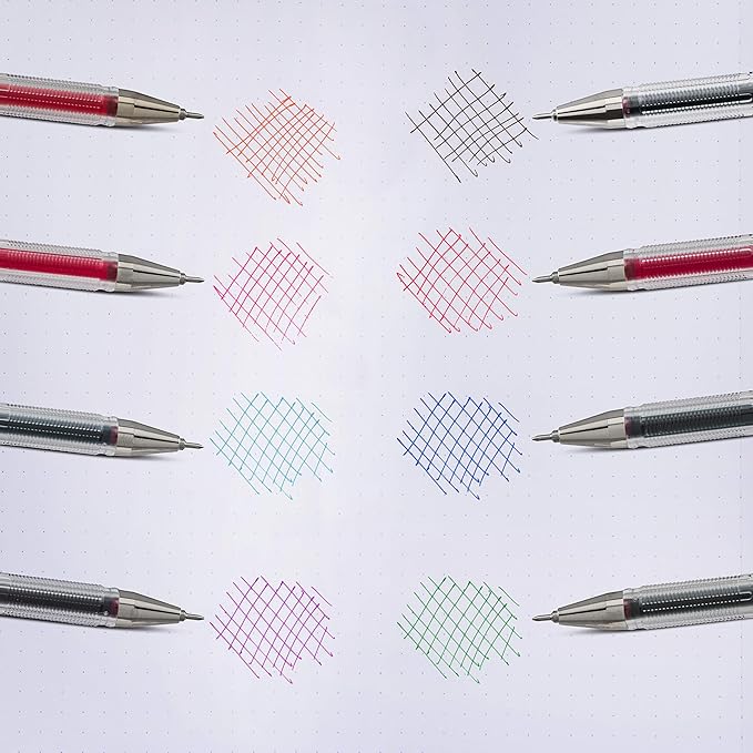 Pentel Arts Slicci 0.25 mm Extra Fine Gel Pen, Pink Ink, Box of 12 (BG202-P1)