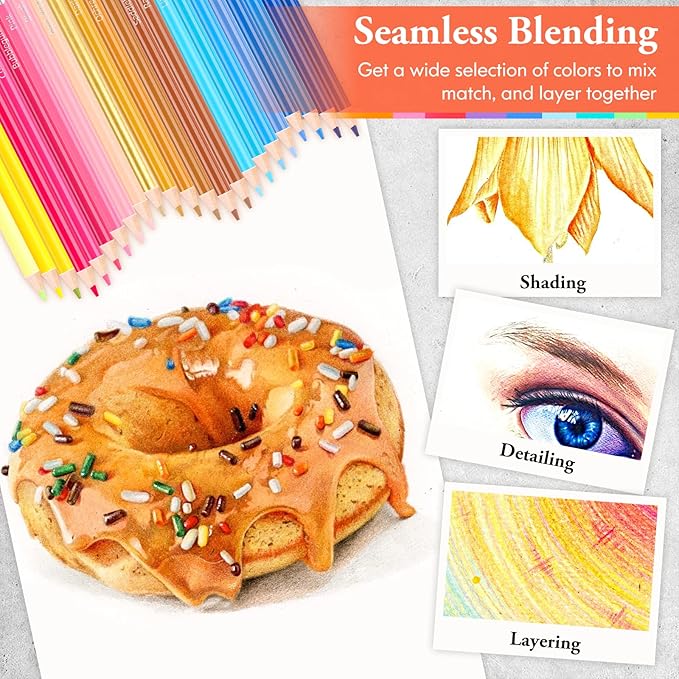 Huhuhero 120 Count Colored Pencils Set for Adult Coloring Books, Soft Core Vibrant Blendable Art Drawing Pencils, Premium Art Supplies for Kids Adults Beginners, Back to School Supplies Teacher Gifts