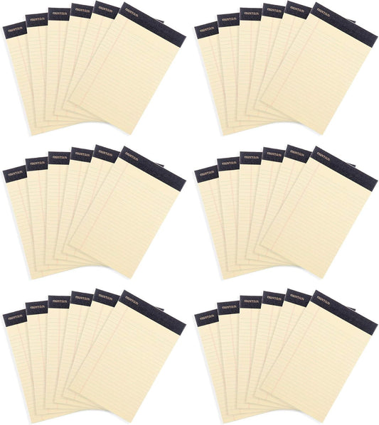 Mintra Office Legal Pads, ((xPremium, 5in x 8in, Narrow (Canary), 36pk (6-6pks))