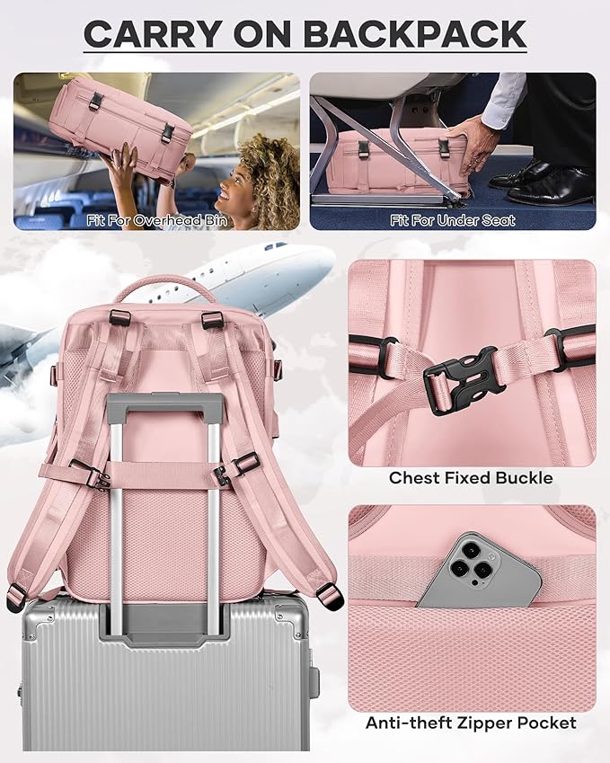 coofay Vacuum Backpack Travel with Pump Vacpack Travel Backpack with Vacuum System Compression Backpacks