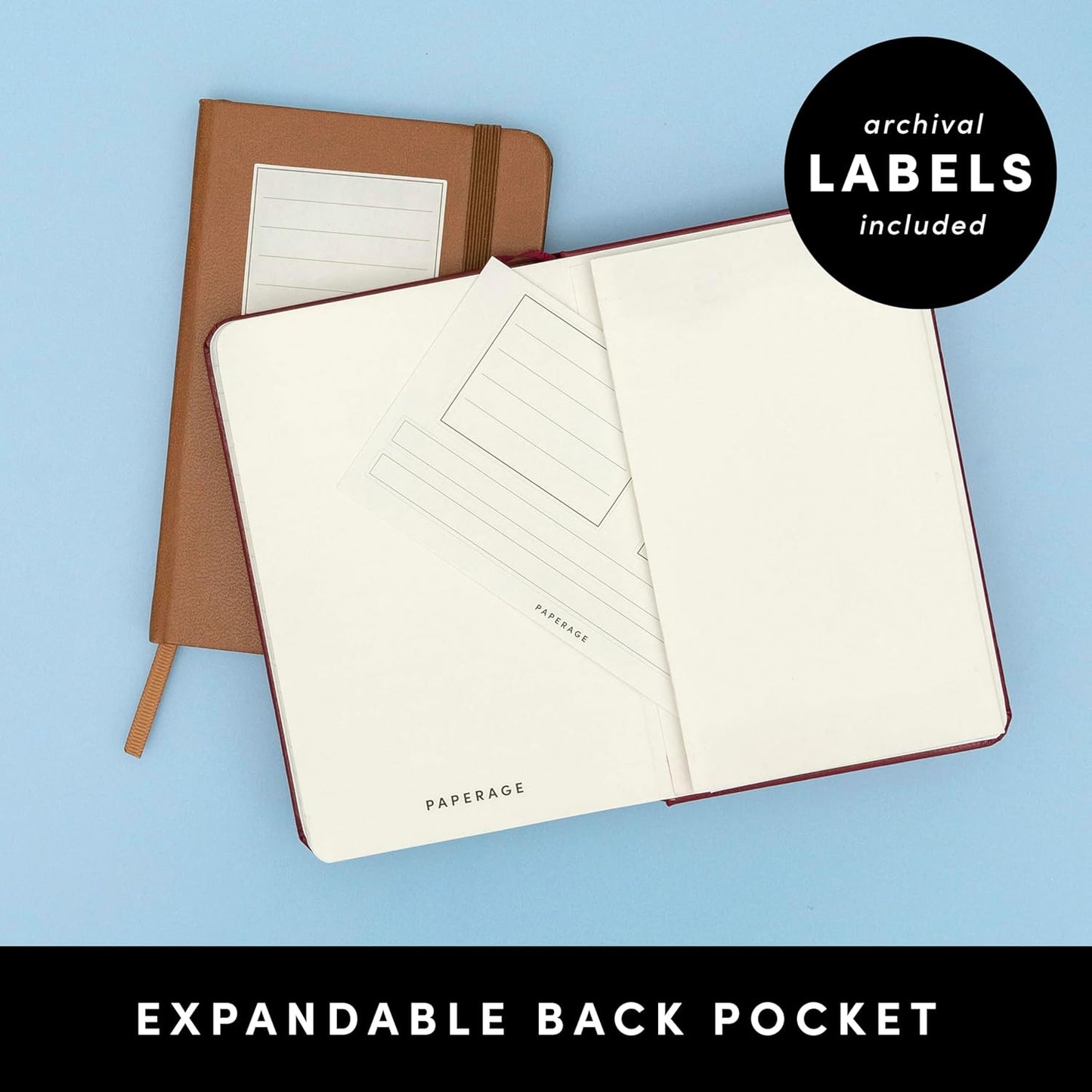 PAPERAGE Lined Pocket Journal Notebook, 1 Pack, (Yellow), 160 Pages, Small, 3.6 inches x 5.6 inches - 100 GSM Thick Paper, Hardcover