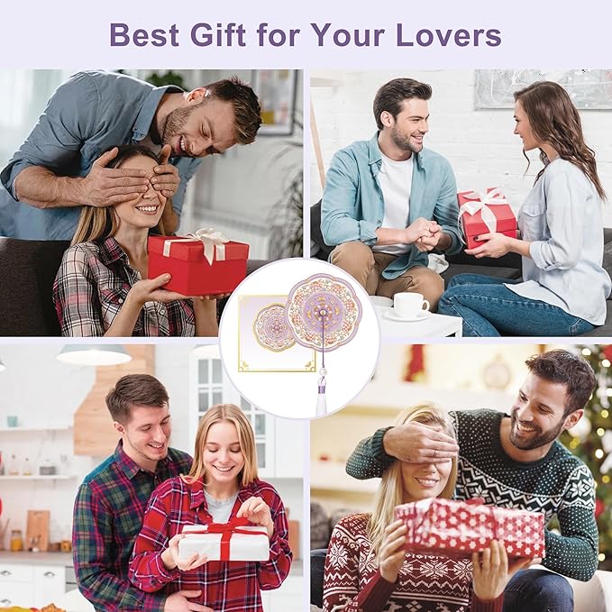 Compact Mirror, Pocket Mirror, Portable Travel Makeup Mirror, Small Lightweight Slim Handheld Mirror for Purse/Handbag/Wallet, Cosmetic Beauty Mirror with Storage Cover, Cute Mini Size Vanity Mirror