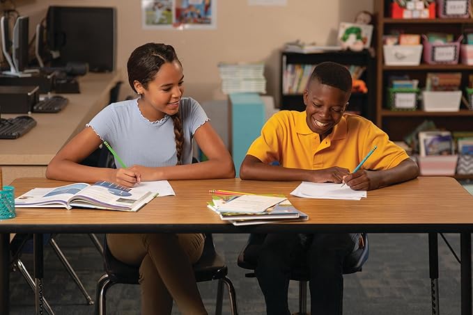 Ticonderoga Wood-Cased Pencils, Pre-Sharpened, #2 HB Soft, Neon Colors, 18 Count