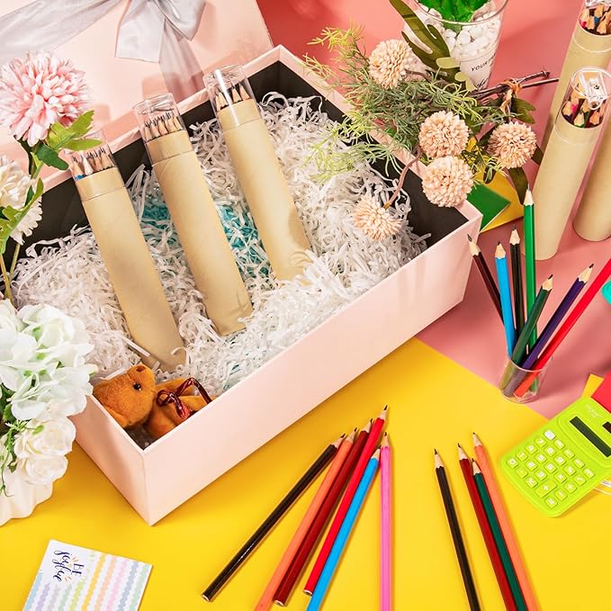 36 Pack 432pcs #2 HB Pencils Bulk in Tube with Sharpener Assorted Colors Wood-cased Pre-sharpened Pencils for Kids Student Back to School Supplies Classroom Prize Party Favor Gifts (Wooden)