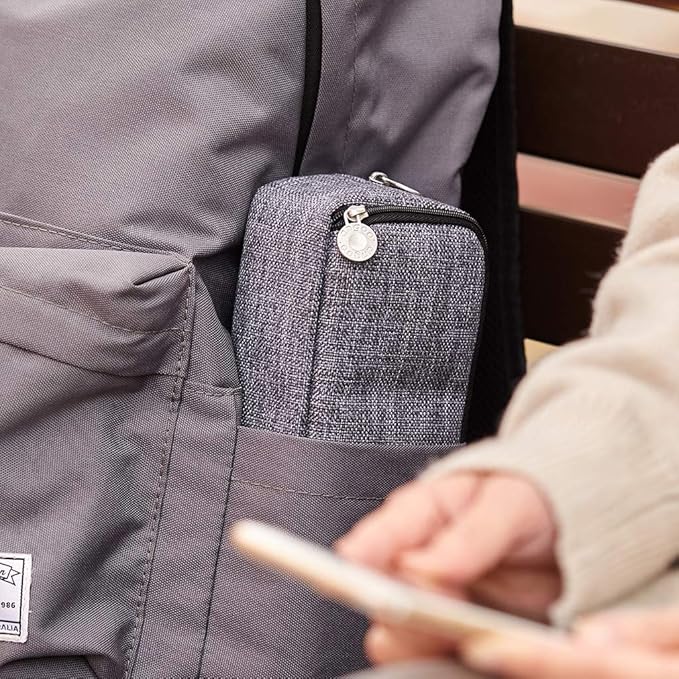 ANGOOBABY Large Pencil Case Big Capacity 3 Compartments Canvas Pencil Pouch for Teen Boys Girls School Students (Black)