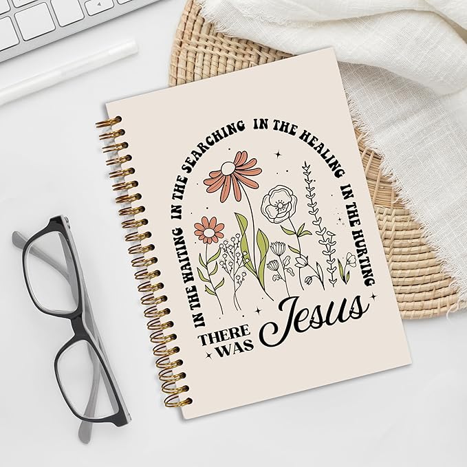 Bible Notebook, A5 Spiral Christian Journal with Floral Pink Butterfly Notebook, Bible Verse-God Says You Are, Inspirational Notebooks for Women, Bible Study, Gift for Birthday Christmas