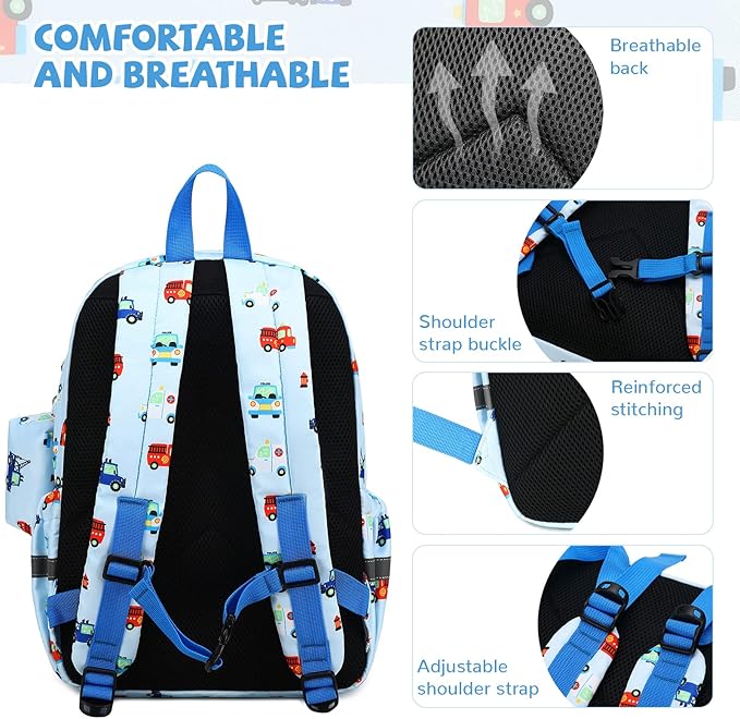 mygreen Toddler Backpack, Kids Backpack for Boys and Girls with Chest Strap