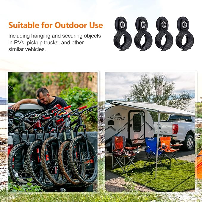 Homde 4pcs Strong Magnetic Hook, Heavy Duty Magnet Tool Holder 2.6 inch for Hanging, Utility Garage Hanger for Hose, Cable, for Garage, Workshop, RV(4 Black)