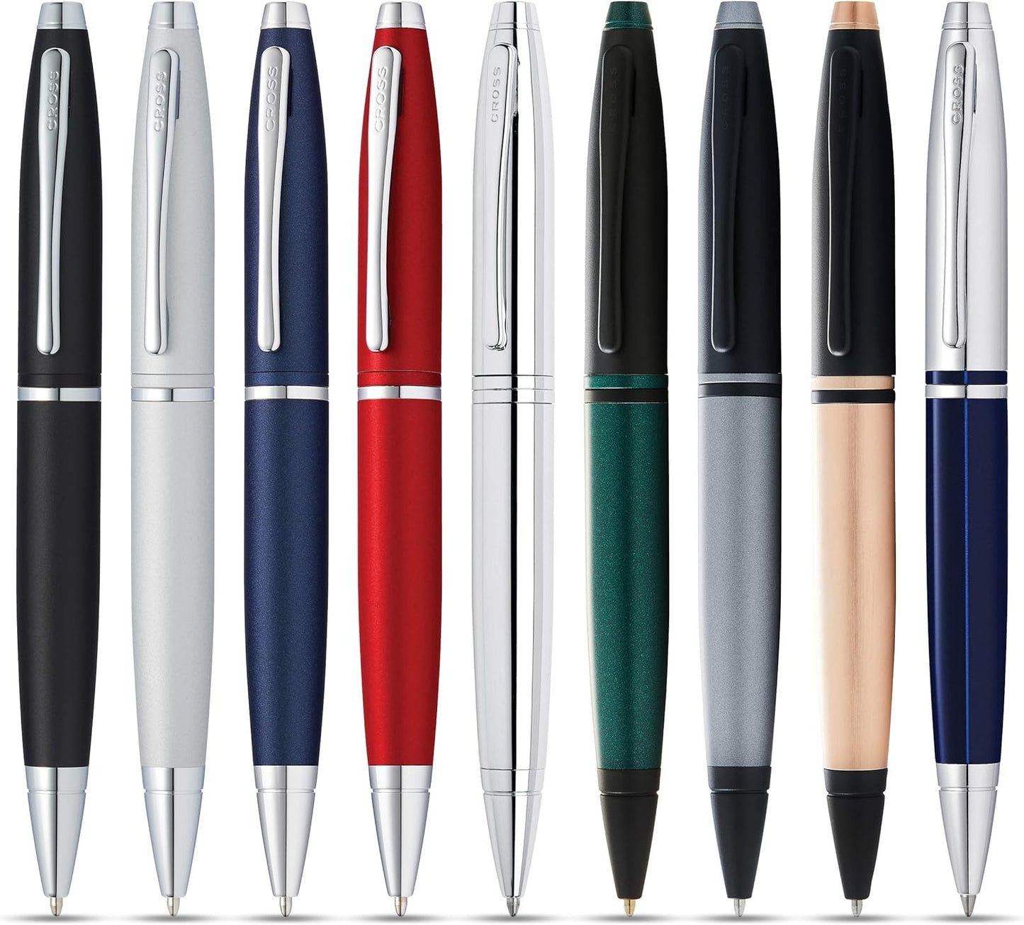 Cross Calais Refillable Ballpoint Pen Presented in a Luxury Gift Box - Medium Point, Black Ink, Satin Chrome