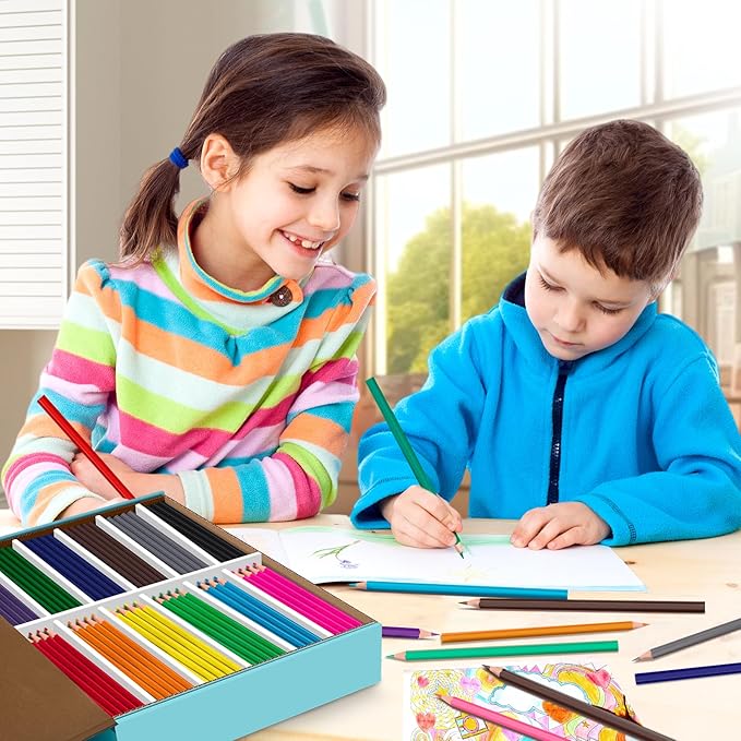 576 Count Colored Pencils Bulk, 12 Assorted Colors, Pre-sharpened Coloring Pencils Set for Kids and Adult, Teachers Essential Classroom Prizes, Back to School Supplies (Two boxes)