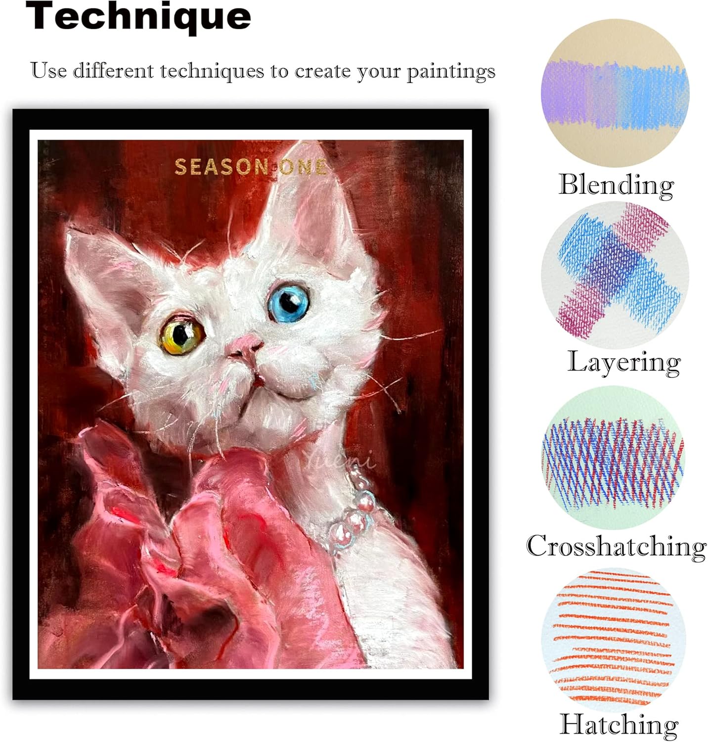 KALOUR Pro Pastel Chalk Colored Pencils,Set of 50 Colors,Color Charcoal Pencils for Drawing Sketching Coloring Shading,Art Supplies for Adults Artists