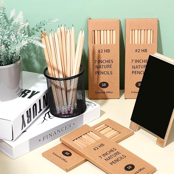 Geyoga 50 Boxes Woodcased Classroom #2 HB Pencils with Erasers 500 Count Pre-sharpened Number 2 Pencils for School Teacher Office Supplies, Writing, Drawing and Sketching Back to School Gifts (Wood)