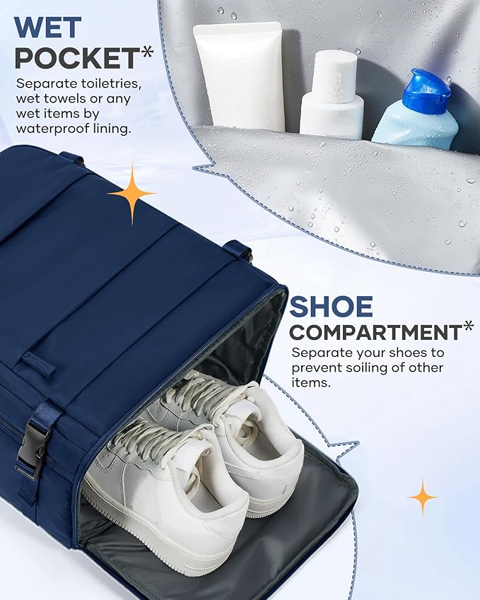 coofay Travel Backpack Carry on Flight Approved Carry on Backpack for Airplanes Personal Item Travel Bag 18x14x8 Inches Traveling Backpacks Airback Backpacks for Traveling Mochila de Viaje