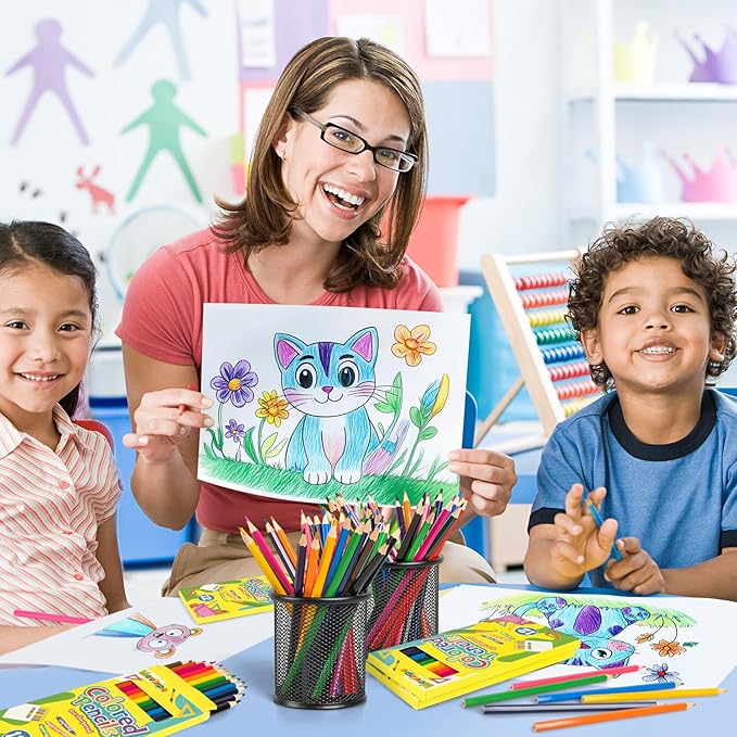 MOVINPE 288 Count Colored Pencils Bulk for Kids Teachers Adults, 24-Box Pre‑Sharpened Colored Pencils 12 Vivid Colors Back to School Supplies Classroom Prizes Coloring Art Supplies